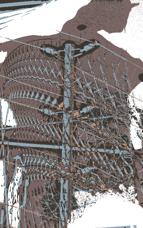 glitch art power line image